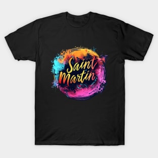 Saint Martin (with Yellow Lettering) T-Shirt